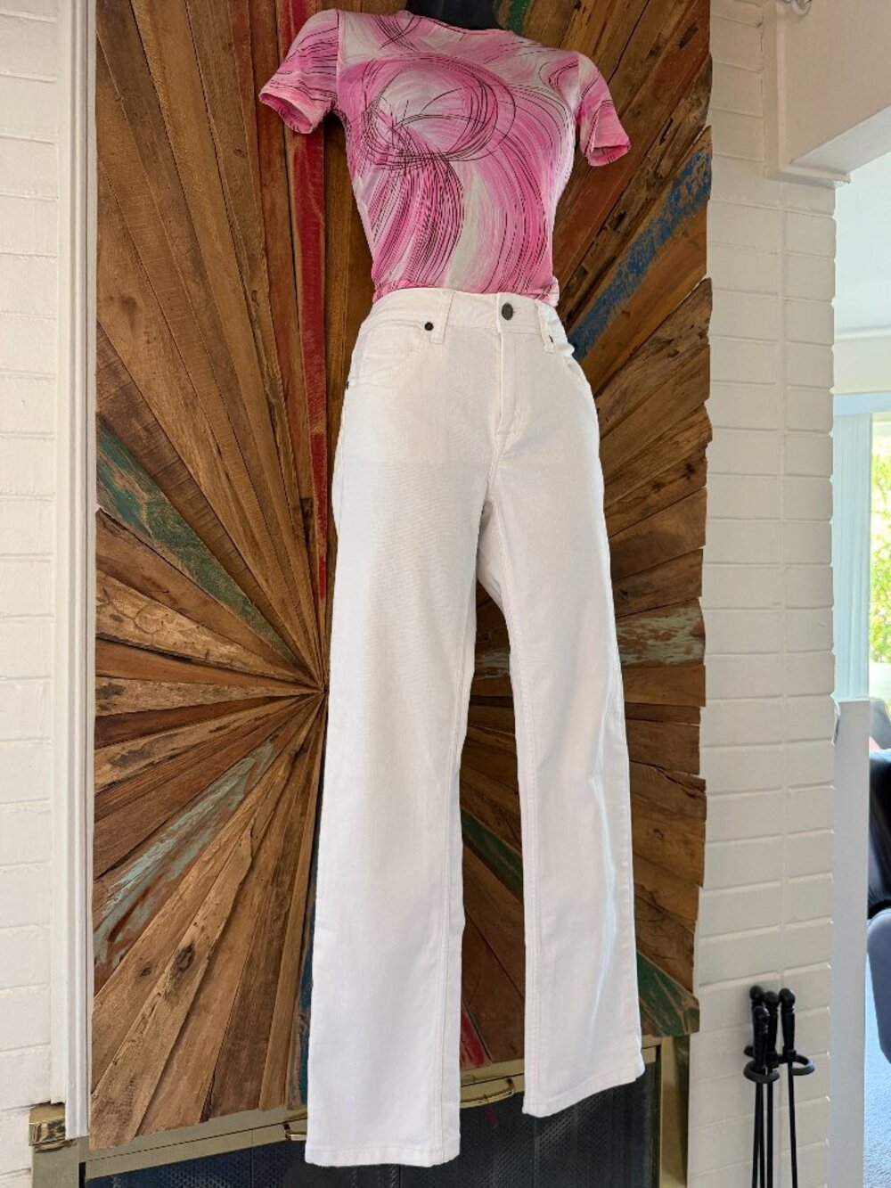 Burberry Brit Stretchfield mid waist hite straight leg jeans Sz 27